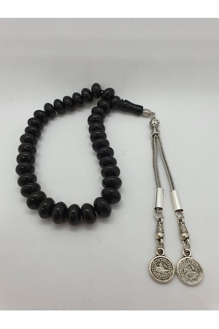 Sertifikalı Oltu Taşı Doğal Taş Tesbih 10mm Gürcü Oltusu