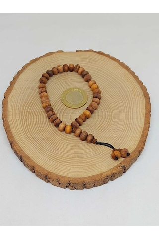 Zeytin Ağacı 33lük Tesbih 5 8mm 5117 Kahverengi