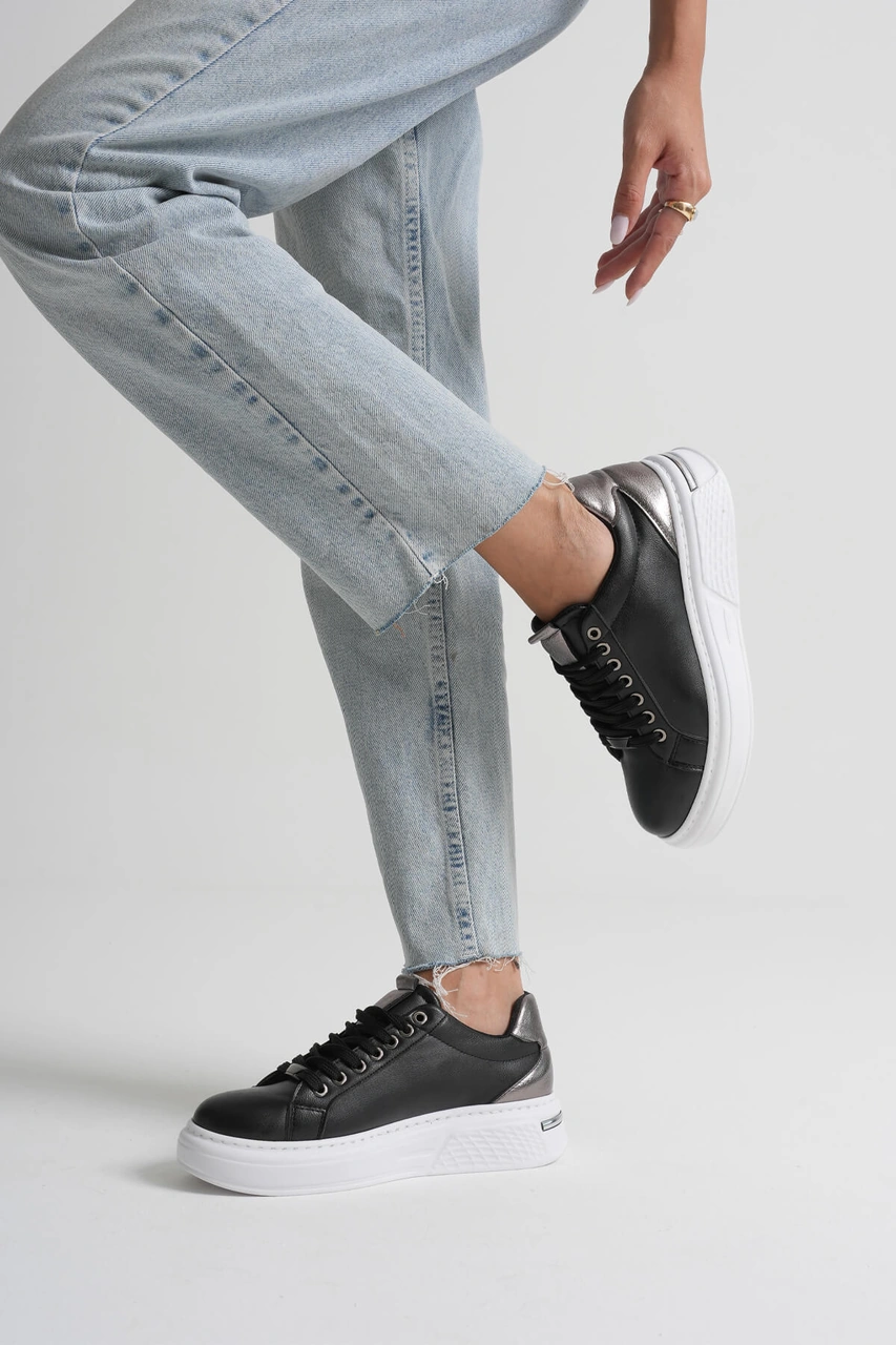 Kocadal Kocadal Vega Platin Detaylı Siyah Kadın Spor Ayakkabı Muhtelif