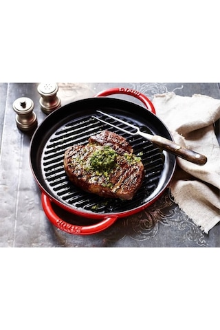 Staub 405115250 Dokum Izgara Tava Cıft Kulplu Kıraz Cıcegı 30cm