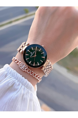 Daniel Klein Özel Kesme Camlı 3 Atm Suya Dayanıklı 2 Yıl Garantili Kadın Kol Saati+bileklik V92601.8 Rose Gold
