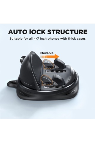 Wondernest Joyroom Jr-zs354 360 Derece Dönen Araç Telefon Tutucu Kontrol Panelli Siyah Siyah