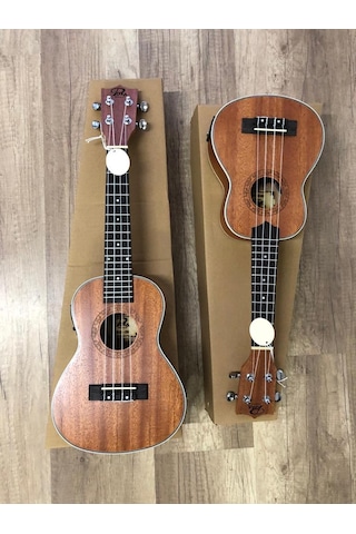 Puka Pk-21Eq Soprano Boy Maun Ağacı Kılıflı Elektro Ukulele