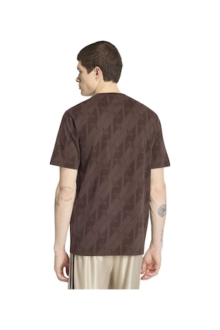Auco Adidas Erkek Günlük T-shirt Monogram Aop Te Ia4531 Kahverengi
