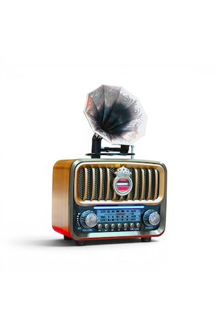 Rt-606 Gramafon Nostaljik Radyo,bluetooth Trend Nostalji Radyo