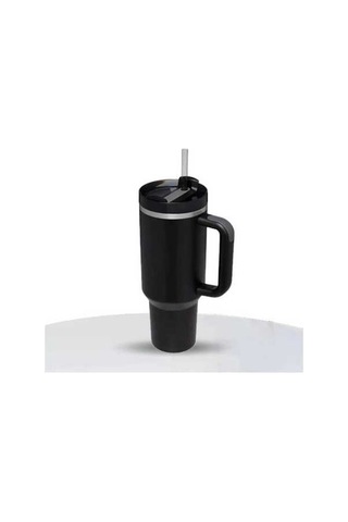 Pazly 40oz Çift Vakumlu Paslanmaz Çelik Termos - Seyahat, Buzlu/sıcak İçecek, Sap Ve Pipetli