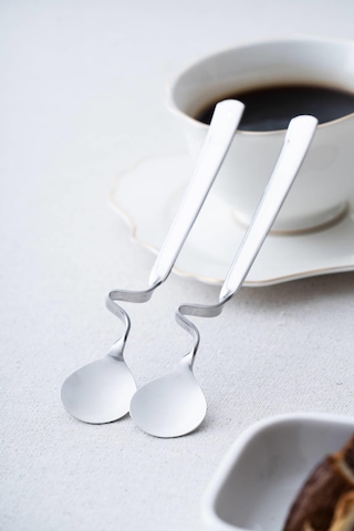 Karat Moon 2 Li Kavisli Çelik Kaşık - 16 Cm
