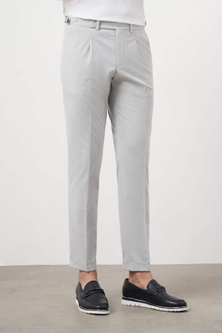 Morven Erkek Gri Poliviskon Trend Pileli Slim Fit Spor Pantolon Gri