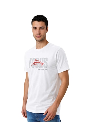 Arma Ar-ma Erkek Bisiklet Yaka Tişört Resim Baskili Örme Kumaş Regular Fit %47 Modal %47 Pamuk %6 Likra 30/1 Penye Modal Full Likra Süprem Y31344473402 Beyaz-b1