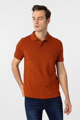 Süvari Kiremit Slim Fit Düz Polo Yaka Tişört KIREMIT