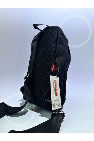Ogdo - Su Geçirmez, Çapraz Sırt Omuz Göğüs Askılı Unisex Çanta Açık Gri - Siyah