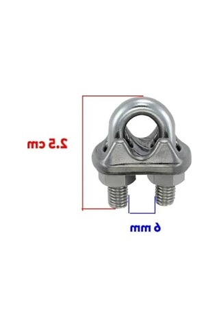 Çelik Halat Sıkma Klemens, 6mm Boyutunda 4 Adet Set