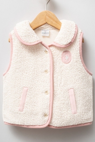 U.S. Polo Assn. U.s. Polo Assn Kız Bebek Krem Yelek 5274-49113 Krem