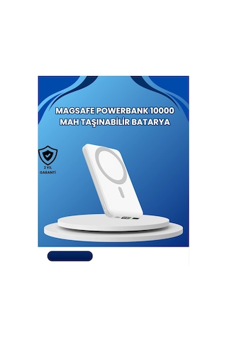 Magsafe Uyumlu 10000 Mah Powerbank Beyaz