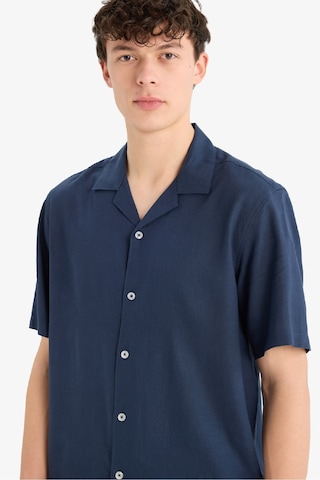 Defacto Relax Fit Polo Yaka Kısa Kollu Gömlek D9882ax25aunv256 Lacivert