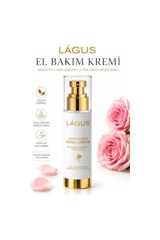 Lágus Besleyici Hızlı Emilim Ultra Hafif Yağsız Doku El Bakım Kremi