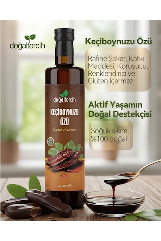 Doğaltercih Keçiboynuzu Özü, Katkısız Soğuk Sıkım Harnup Özü 700g