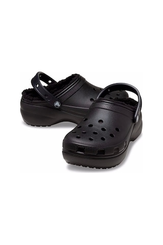 Crocs 207938-001 Classıc Platform Lıned Clog Spor Terlik Sandalet Siyah