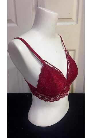 Koza Kadın Desteksiz İpli Soft Bralet Sütyen-bordo