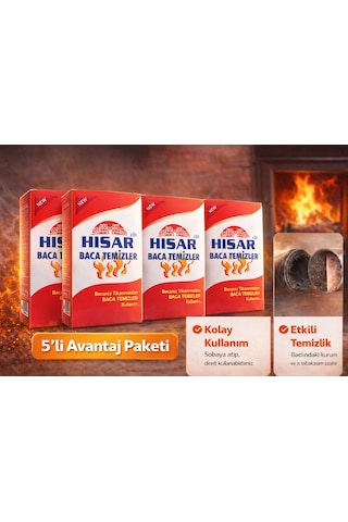 Hisar Elit Baca Temizleyici Soba Ve Şömine İçin Kurum Temizleme Ürünü 5 Adet