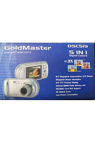 Goldmaster DSC519 8 MP Dijital Fotoğraf Makinesi (İthalatçı Garantili)