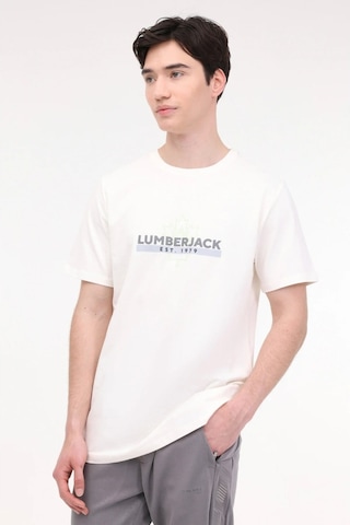 Lumberjack Walter Erkek Ekru Yuvarlak Yaka Tişört 101543415 Ekru