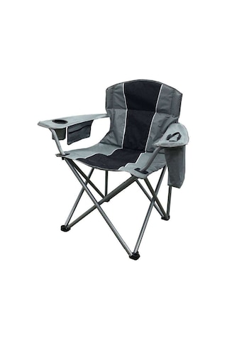 2 Adet 150 Kg Taşıma Kapasiteli Xxl Elite Buz Çantalı Kamp Sandalyesi Gri - Siyah