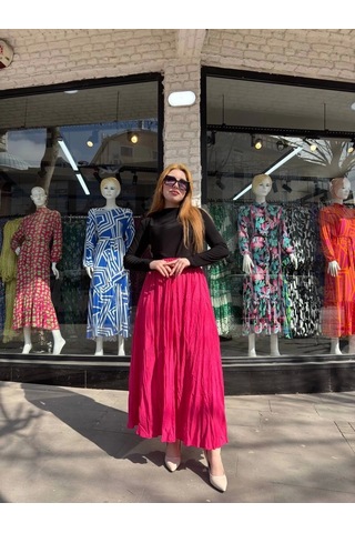 Kraş Etek Fuşya Fuşya