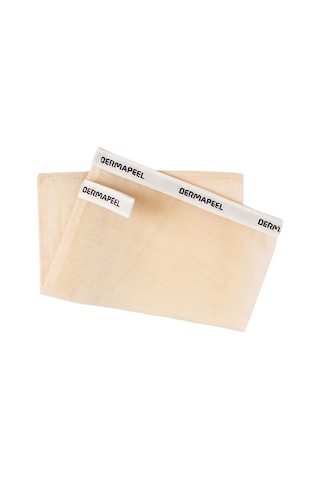 Dermapeel Doğal İpek Banyo Kesesi + Doğal İpek Yüz Kesesi Set Krem