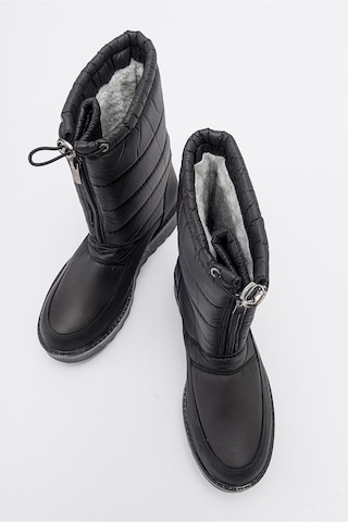 Luvishoes Vay Siyah Fermuarlı Kadın Kar Botu Siyah