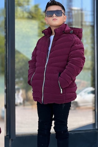 Pina Kids Erkek Çocuk Çıkarılabilir Kapüşonlu Sık Dikişli Nova Kumaş Kışlık Şişme Mont Km4016 Bordo