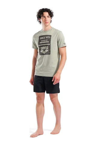 Arena 1973 Print Erkek Yeşil Günlük Stil T-shirt 011165660