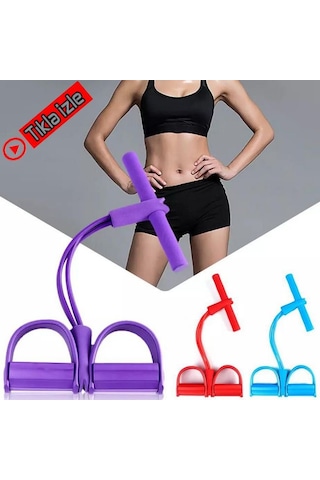 Body Trimmer 4 Lastikli Egzersiz Aleti El Ayak Direnç Yayı Lastik