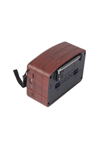 Kahveci.store Küçük Boy Retro, Nostaljik, Ahşap Tasarım Bluetooth Hoparlörlü, Şarjlı, Taşınabilir Büyük Döndürülebilen Düğmeli Fm/am Destekli Radyo Ns3380 22