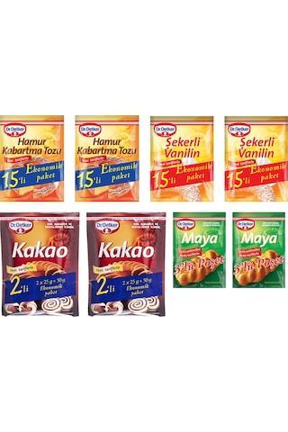 Dr. Oetker Vanilya + Kabartma Tozu + Maya + Kakao Set