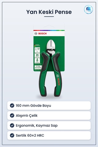 Yan Keski 160 Mm Ergonomik Sap Alışımlı Çelik Hassas Kesici Pense