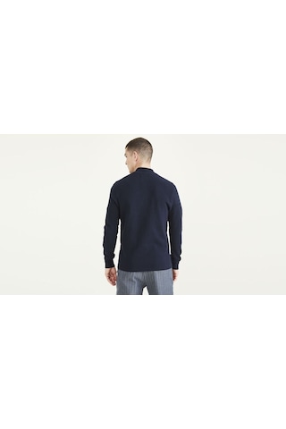 Dockers Minimalist Uzun Kol Erkek Sweatshirt - Günlük Tarz Mavi