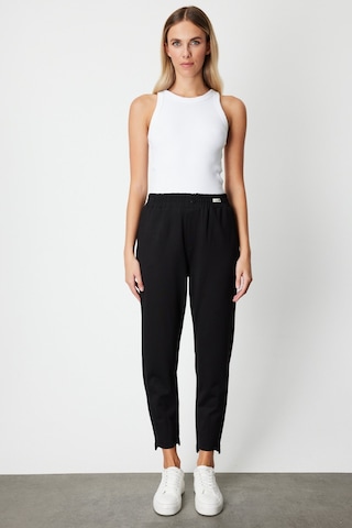 On Kadın Paça Arkası Uzun Dikişli Eşofman Altı 66122 Siyah Siyah