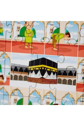 Moon Beavers İslamı Öğreniyorum Puzzle Serisi - Erkek Namaz 83014,okula Din Kültürü Katkı Sağlayan Puzzle Oyuncak