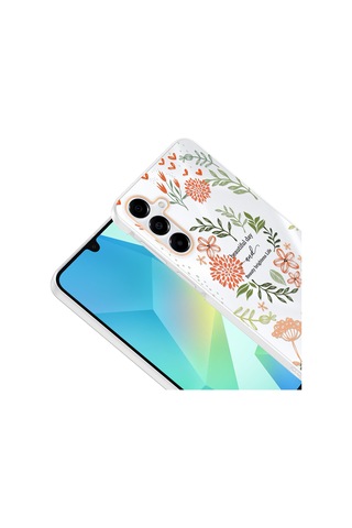 Samsung Galaxy Uyumlu A14 Kılıf Kamera Korumalı Canlı Lüx Desenli Klip Sert Kapak Beautiful