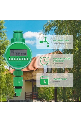 Fairy Otomatik Bahçe Sulama Musluk Zamanlayıcısı Yeşil