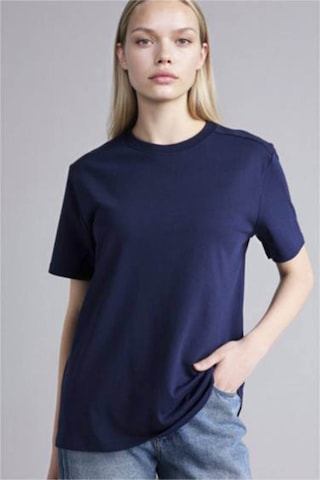Defacto Regular Fit Basic Lacivert Kadın T-shirt A9428ax/nv251 Lacivert