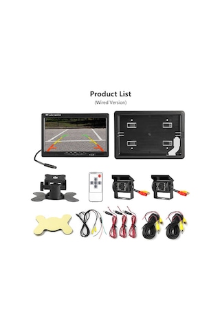 Traktör Biçerdöver 7inç Monitör ve Çift Kamera Sistemi