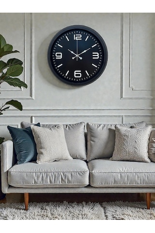 Zentime Black Royal Tasarım 40 Cm Metal Duvar Saati Çok Renkli