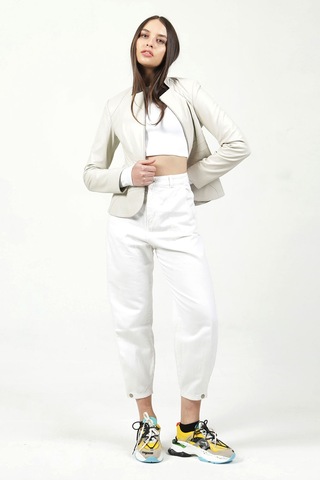 Dericlub Yb-2157 Gerçek Deri Kadın Mont Bej