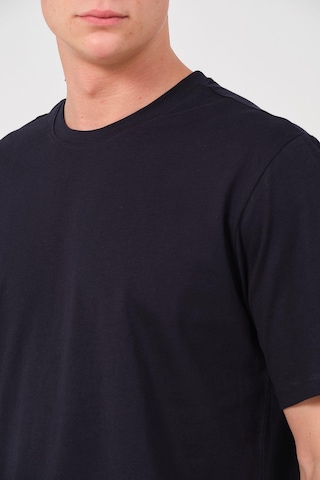 Rich Erkek %100 Pamuk Oversize Tişört Basic Bisiklet Yaka Kısa Kollu T-shirt Lacivert