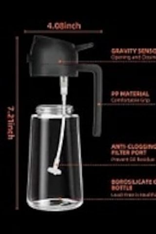 2set Çift Fonksiyonlu Cam Yağdanlık Zeytinyağı Sıvıyağ Şişesi Airfryer Sprey Yağlık Püskürtücü Renk Çok Renkli