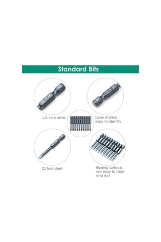 Dancemonkey 10 Parçalı Oluklu Tornavida Ucu Seti 1/4 Inç Sl4 5 Cm