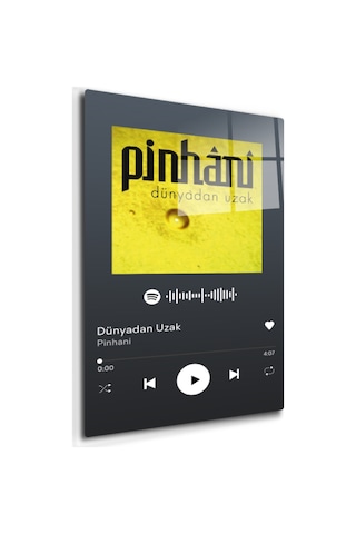 Decorita Cam Tablo Spotify Barkodlu | Pinhani - Dünyadan Uzak