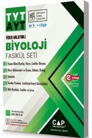 Çap Üniversiteye Tyt Ayt Hazırlık Biyoloji Fasikülü Seti Çap Üniversiteye Tyt Ayt Hazırlık Biyoloji Fasikülü Seti